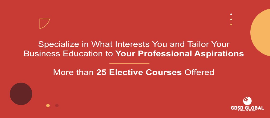 Specialize in what interests you and tailor your business education: more than 25 elective courses