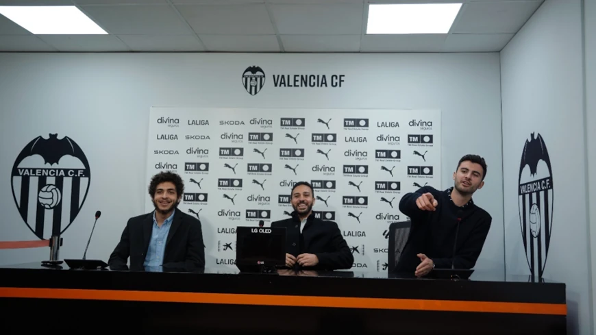 GBSB Global Students Visit Valencia CF press conference picture