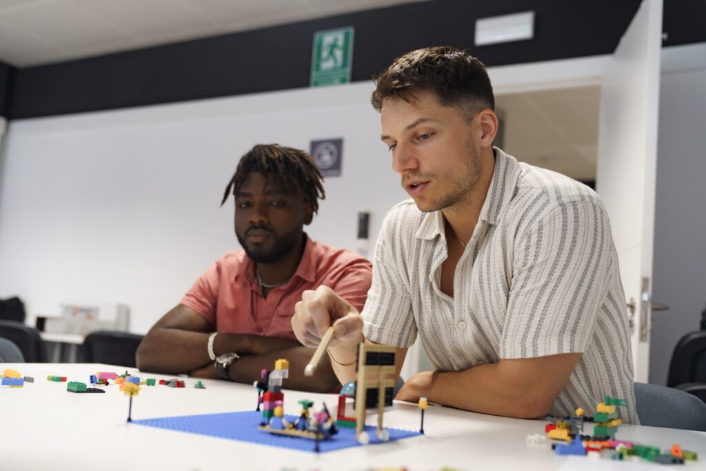 GBSB Global students building a model during a class simulation